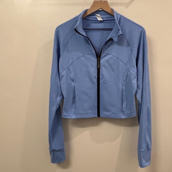 Women’s Blue Athleisure Zip Jacket - Picture 1 of 4